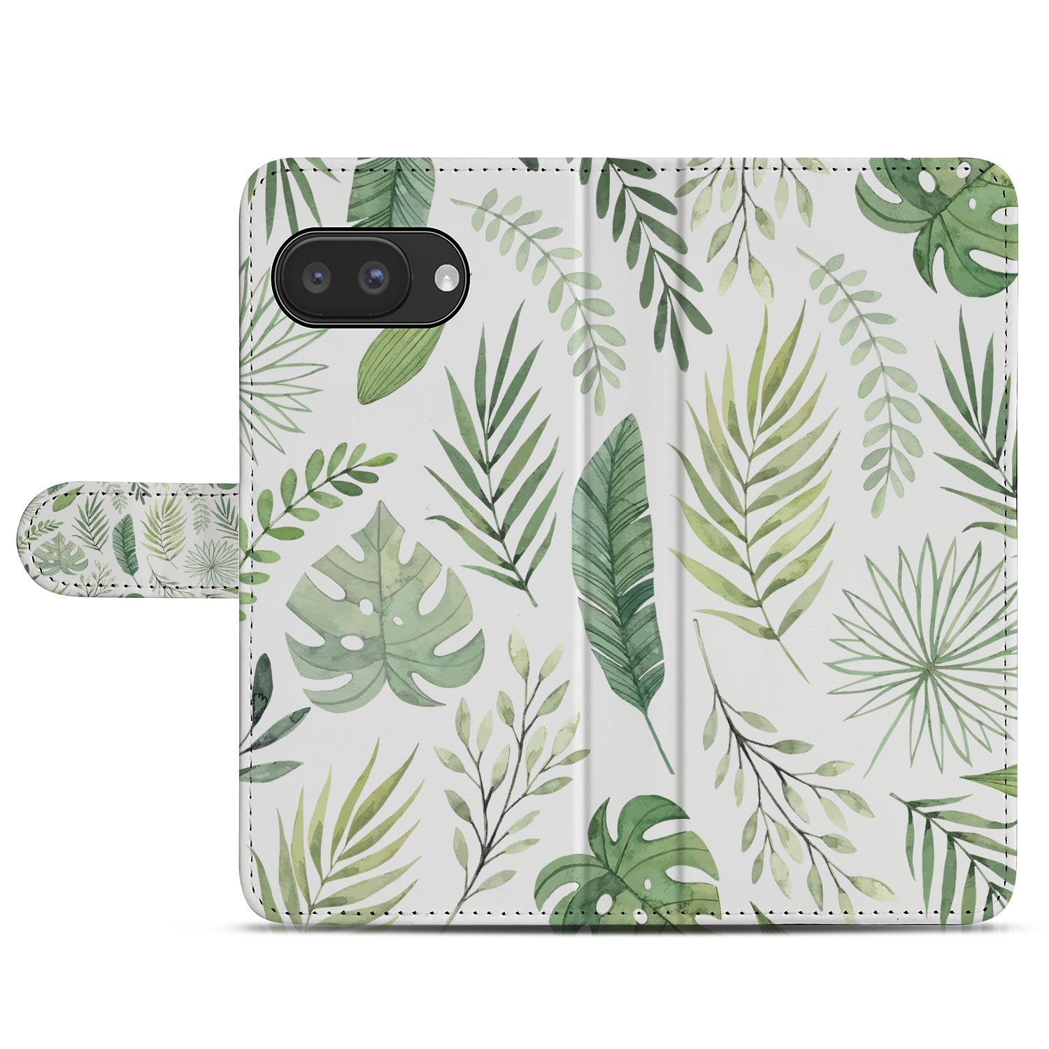 Book Case Leaves Google Pixel 9a Portemonnee Hoesje design Leaves aanzicht