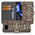 Leopard Google Pixel 9a Book Case En Portemonnee Hoesje leopard print voorkant en achterkant