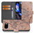 Marmer Oranje Google Pixel 9a Bookcase Hoesje luxe design aanzicht