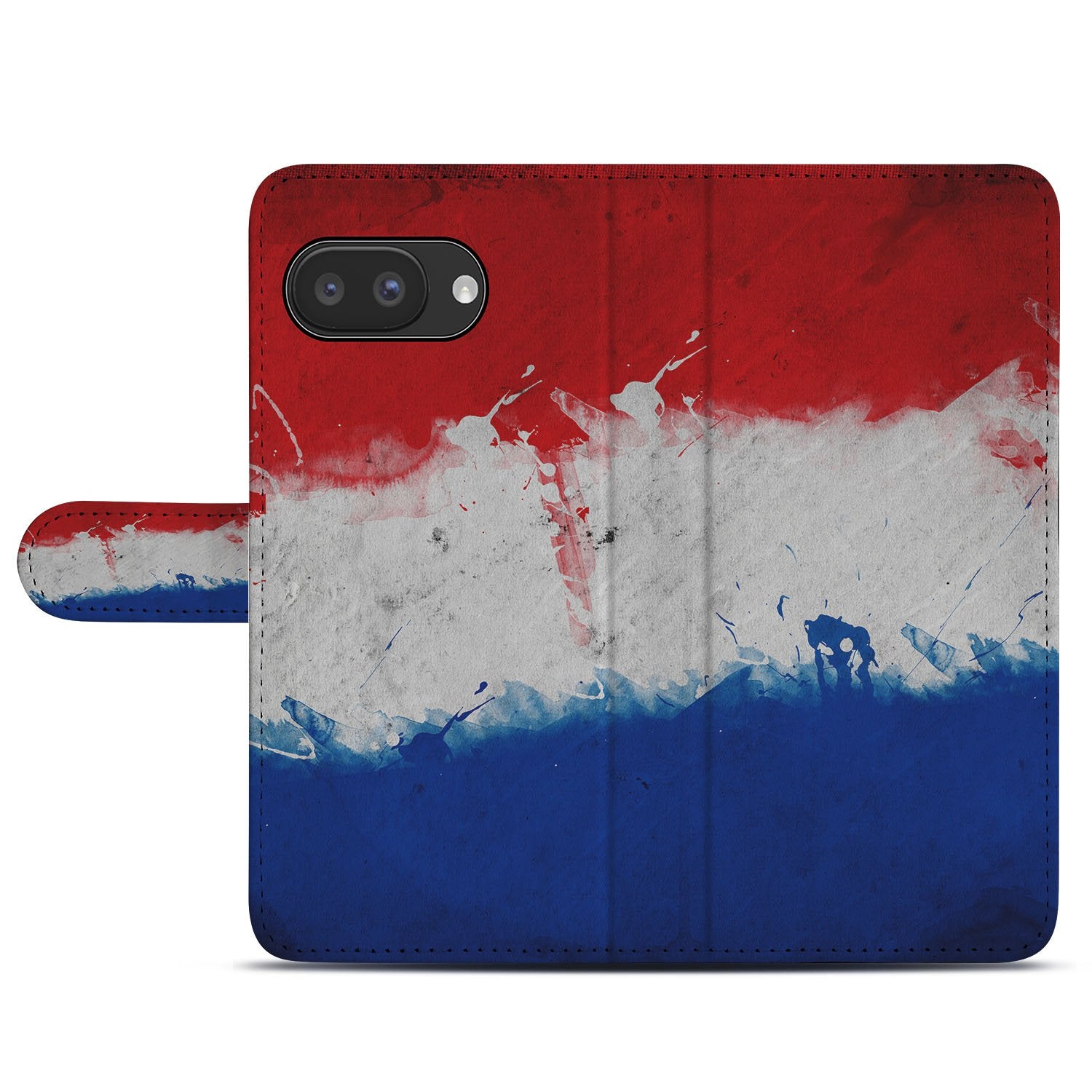 Google Pixel 9a Nederlandse Vlag Book Case Portemonnee Hoesje voorkant