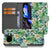Book Case Google Pixel 9a Orchidee Groen Portemonnee Hoesje groen wit bloemen design voorkant achterkant