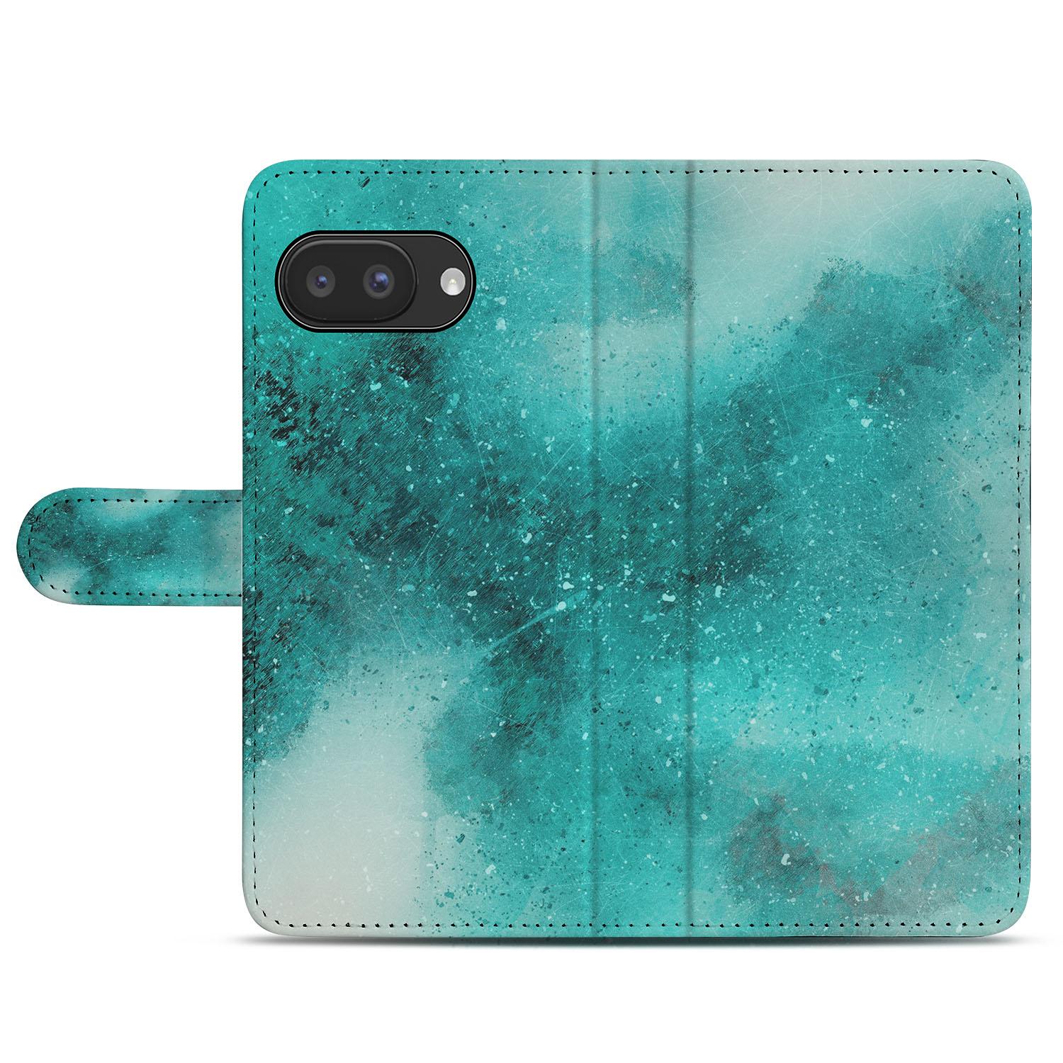 Google Pixel 9a Painting Blue Bookcase Hoesje achteraanzicht