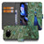 Pauwprint Google Pixel 9a Bookcase Hoesje pauwprint groen blauw voorkant