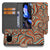 Retro Google Pixel 9a Book Case Portemonnee Hoesje designnaam retro patroon aanzicht