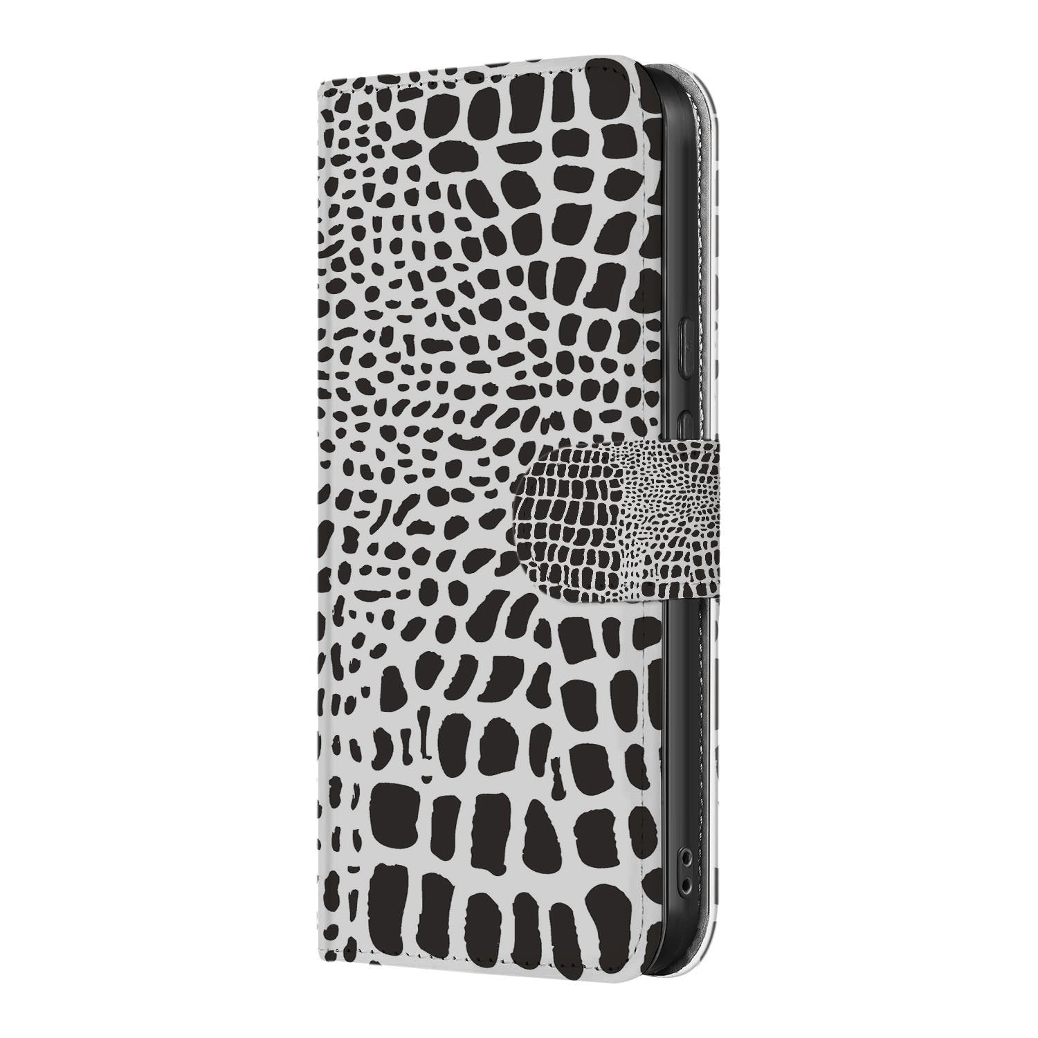 Slangenprint Google Pixel 9a Book Case slangenprint design zij aanzicht