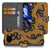 Slangen Design Google Pixel 9a Book Case slangenprint bruin grijs voorzijde binnenkant