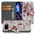 Google Pixel 9a Watercolor Flowers Bookcase Hoesje voorkant achterkant