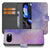 Watercolor Paars Google Pixel 9a Portemonnee Hoesje bookcase design voorkant binnenkant