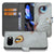 Google Pixel 9a Elegant Witte Kat Dierenprint Design Book Case Hoesje aanzicht