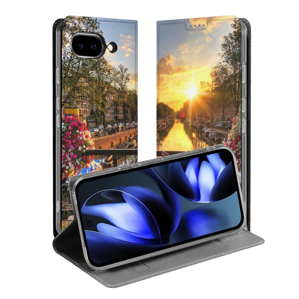 Google Pixel 9a Book Cover Amsterdamse Grachten design Amsterdamse Grachten aanzicht