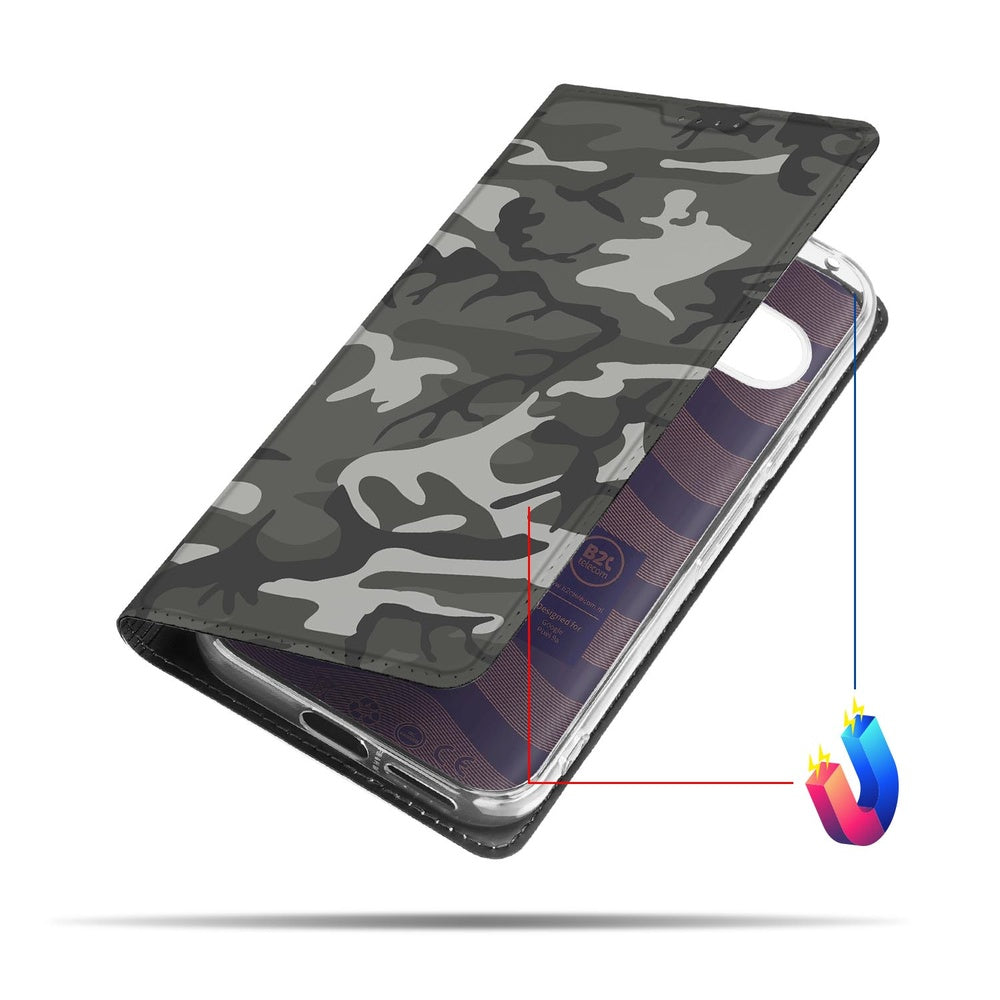 Book Wallet Case Google Pixel 9a Army Light camouflage design voorkant