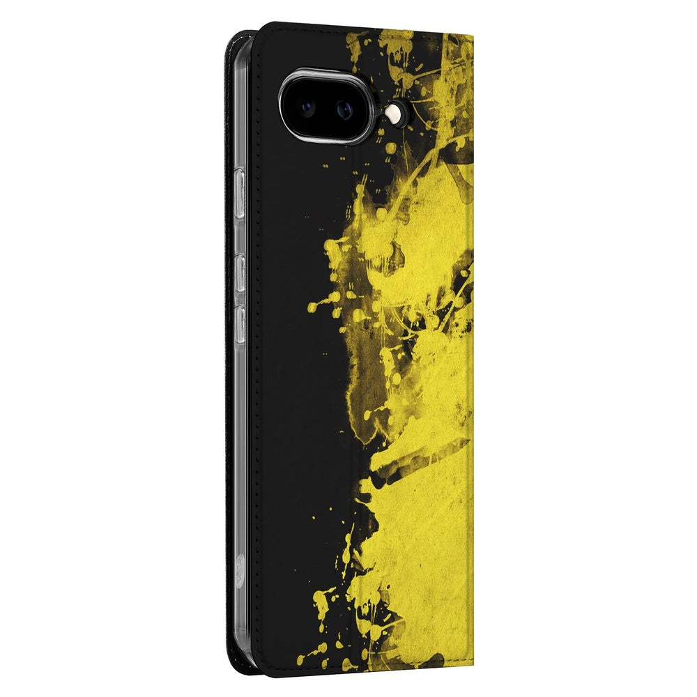 Google Pixel 9a Book Cover Belgie book cover urban design zwart geel aanzicht