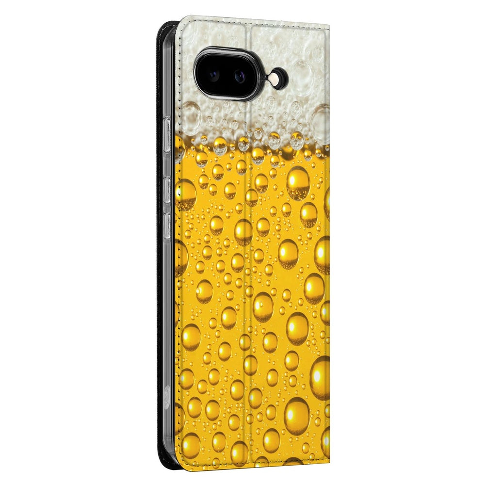 Google Pixel 9a Bookcase Bier hoesje bierprint levendig detail