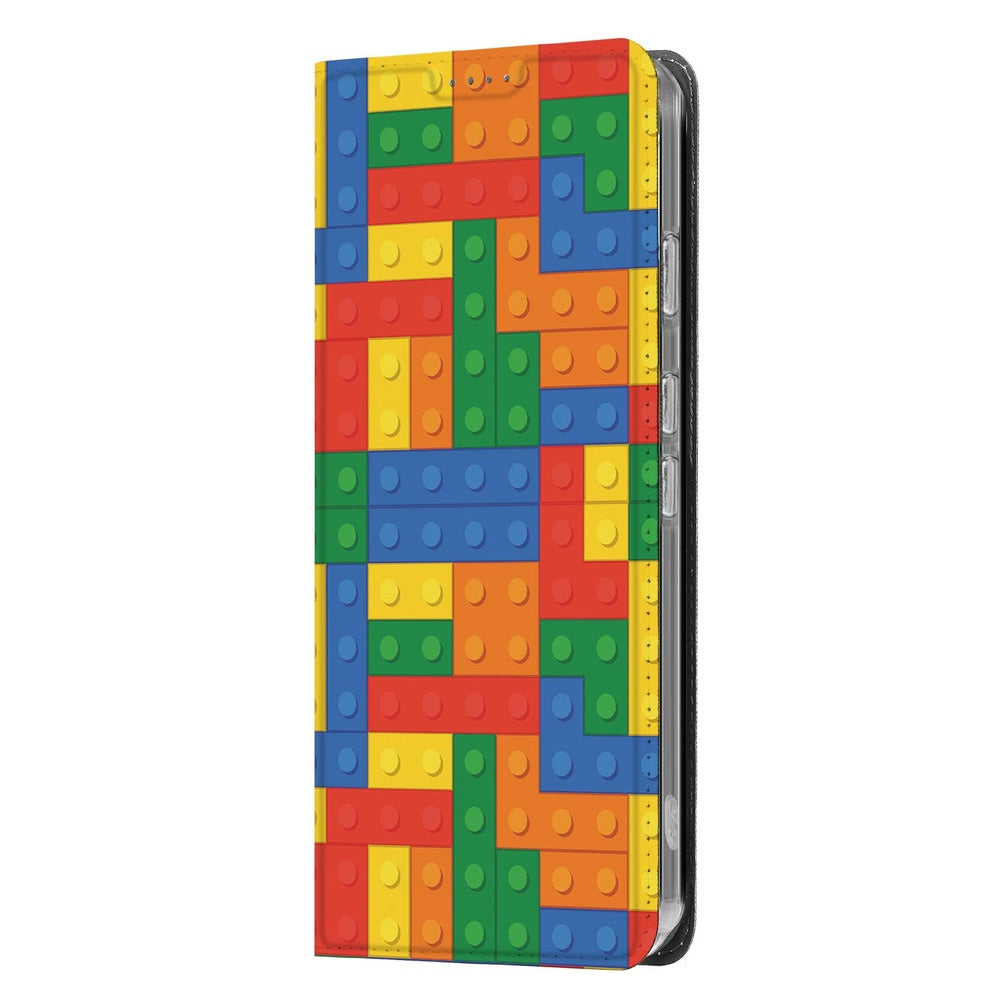 Google Pixel 9a Book Case Blokken book case blokken print zijkant