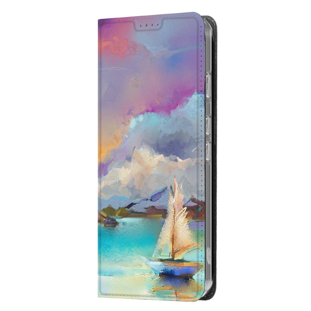 Google Pixel 9a Book Cover Boat boekhoes dromerig design aanzicht