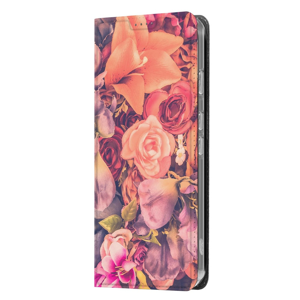 Google Pixel 9a Bookcase Bosje Bloemen boekcase bloemen ontwerp zijkant