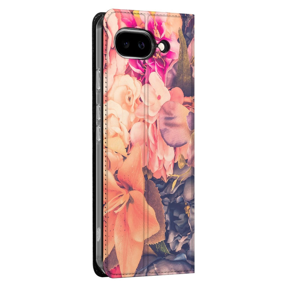 Google Pixel 9a Bookcase Bosje Bloemen boekcase bloemenprint zijaanzicht