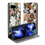 Google Pixel 9a Standcase Hoesje Dark Flowers ontwerp bloemen patroon aanzicht