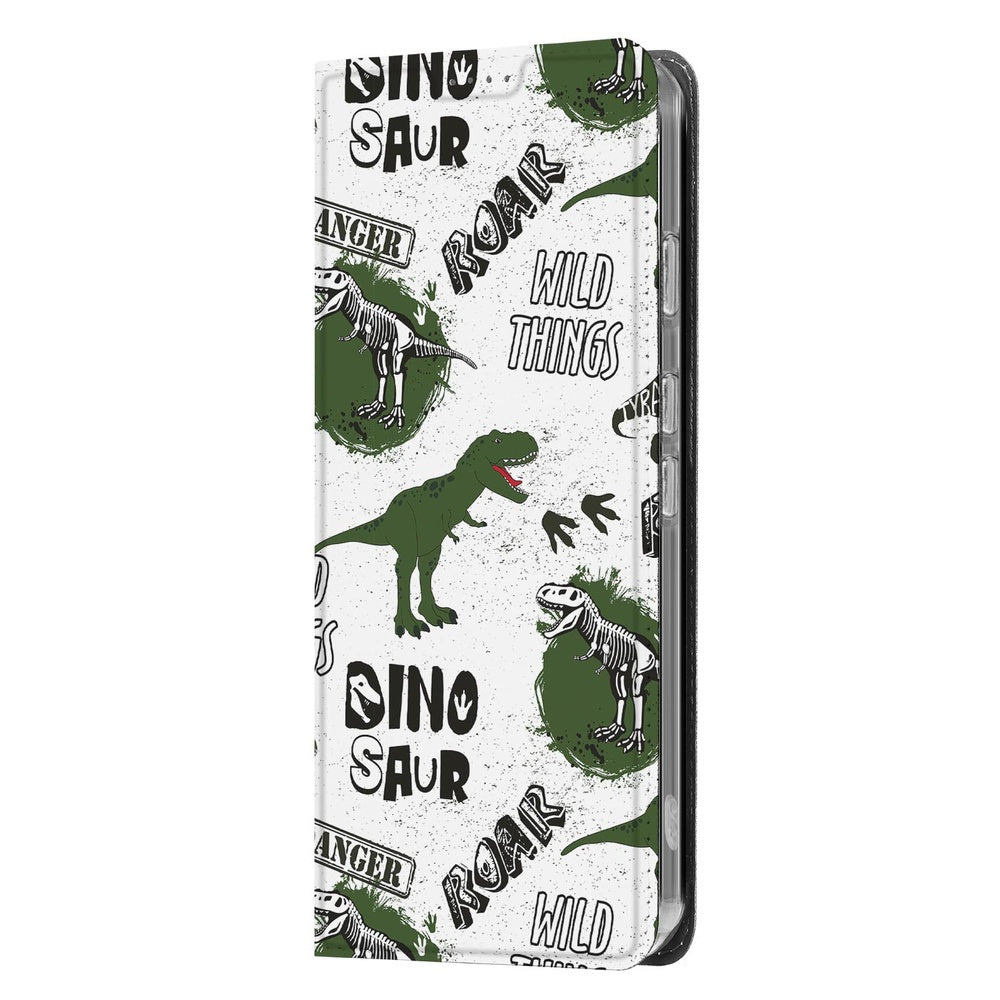 Google Pixel 9a Smart Cover Hoesje Dinosaurus dinosaurus design voorkant