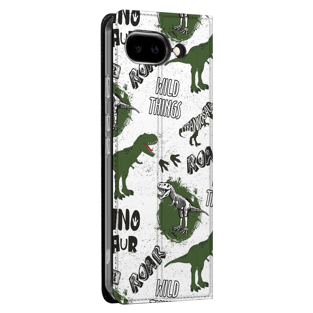 Google Pixel 9a Smart Cover Hoesje Dinosaurus dinosaurus designzijde