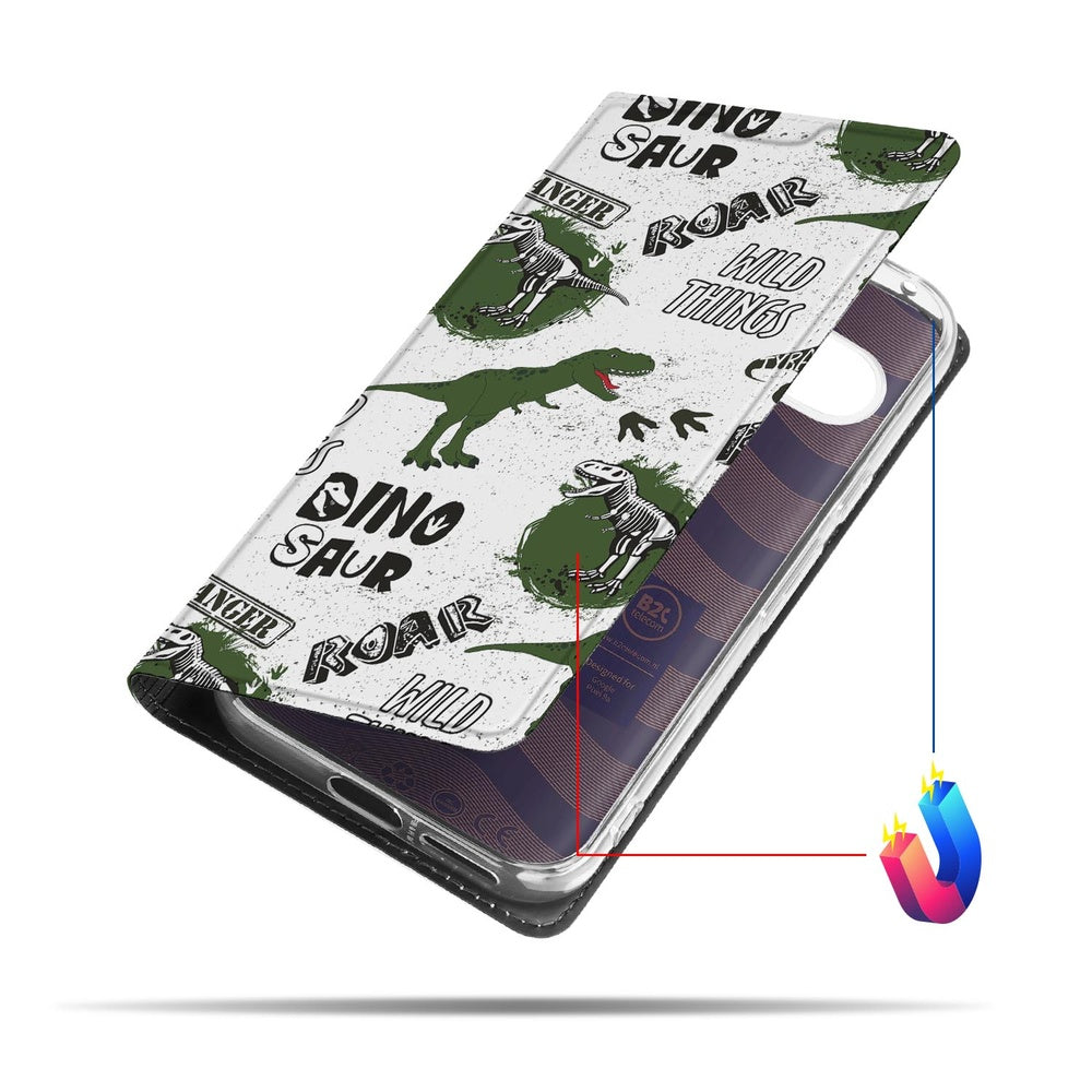 Google Pixel 9a Smart Cover Hoesje Dinosaurus dinosaurus design voorkant