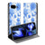 Google Pixel 9a Book Case Flowers Blue boekhoes bloemen blauw vooraanzicht