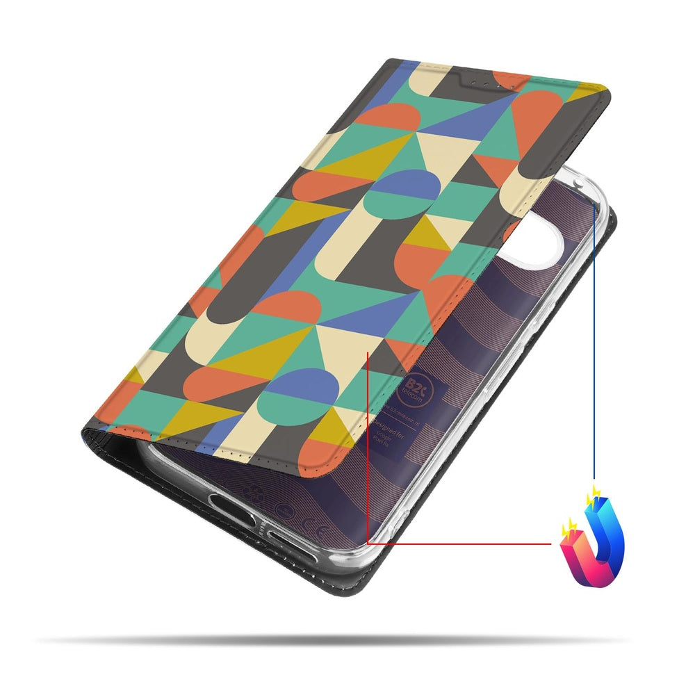Google Pixel 9a Book Case Funky Retro book case funky retro voorzijde