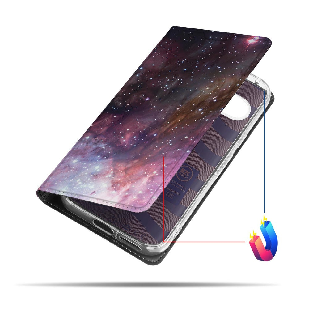 Book Case Google Pixel 9a Galaxy design namenloos aanzicht zijkant sterrenruimtes