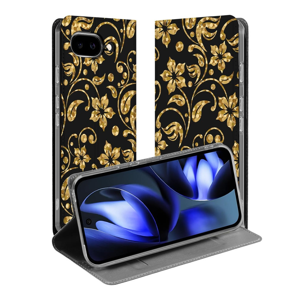 Telefoonhoesje Google Pixel 9a Gouden BloemenBC