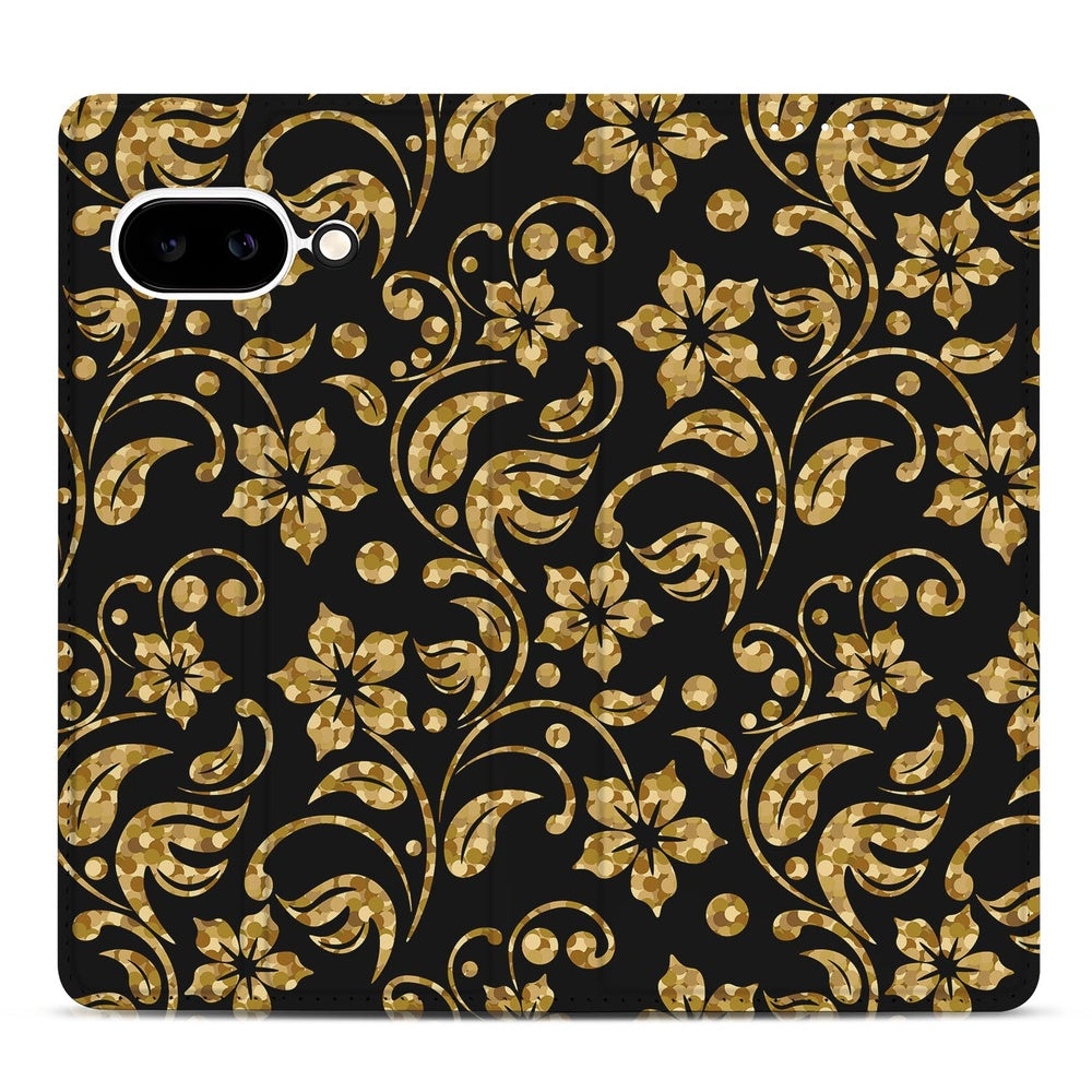Telefoonhoesje Google Pixel 9a Gouden BloemenBC