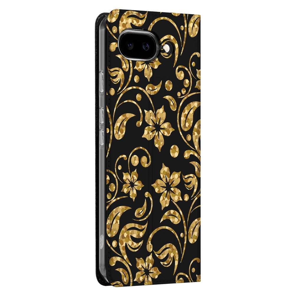 Telefoonhoesje Google Pixel 9a Gouden BloemenBC