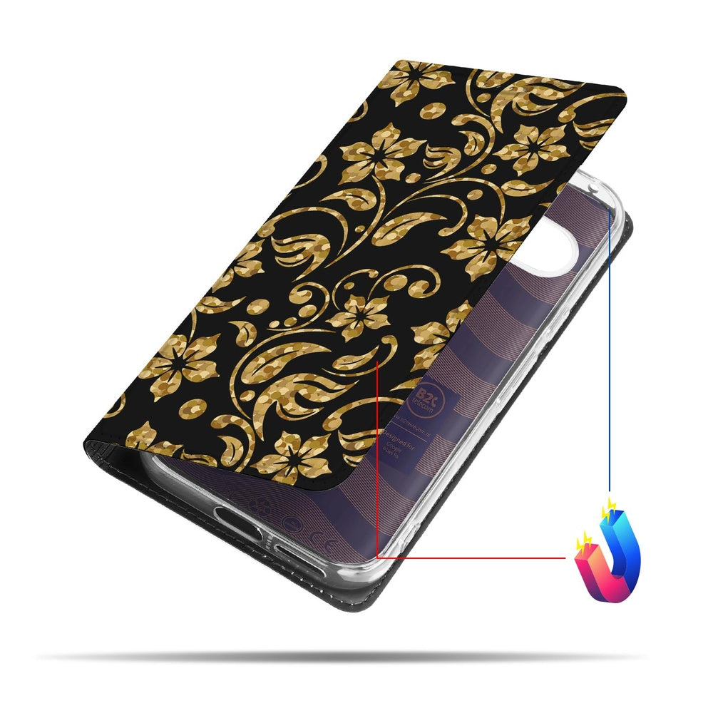 Telefoonhoesje Google Pixel 9a Gouden BloemenBC