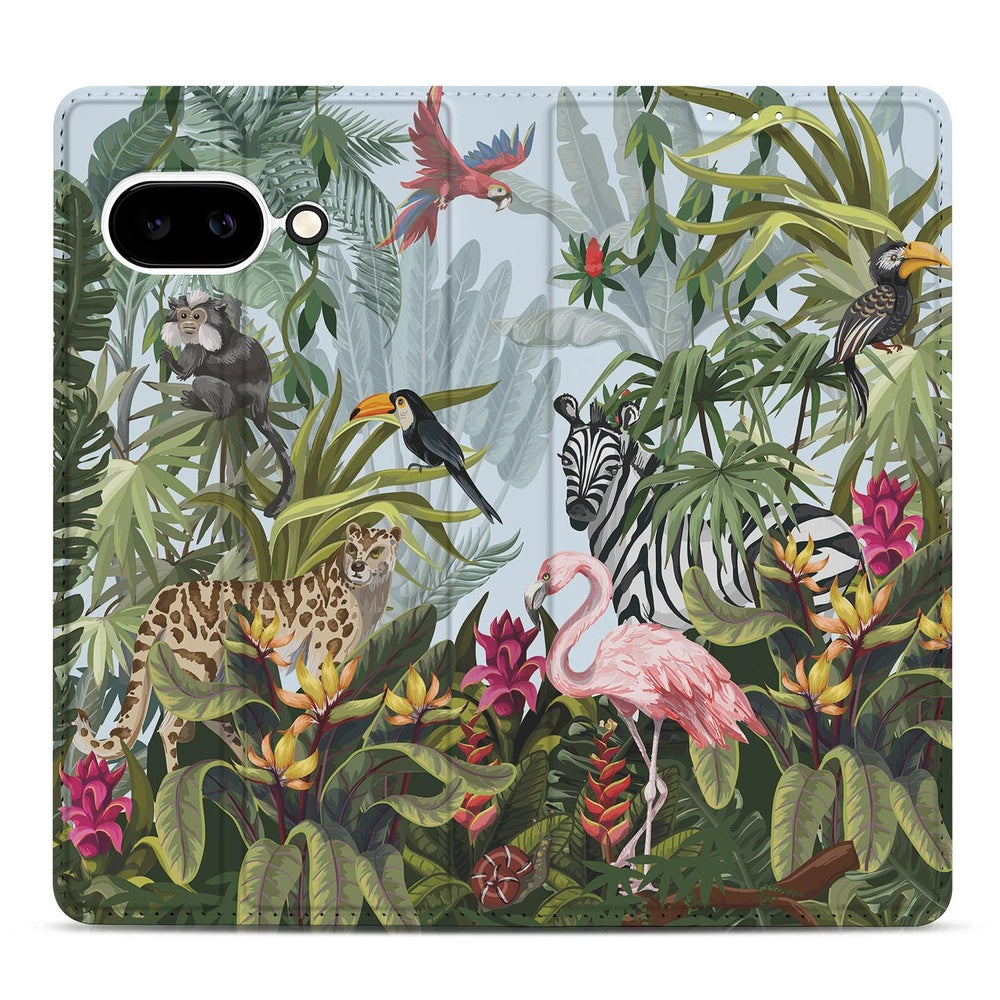 Book Wallet Case Google Pixel 9a Jungle