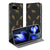 Google Pixel 9a Book Wallet Case Leopards gouden luipaarden zwart ontwerp open