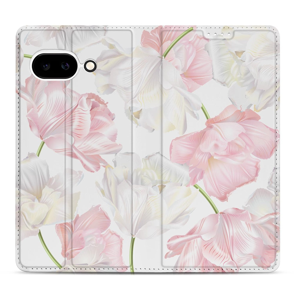 Google Pixel 9a Book Case Lovely Flowers bloemen design voorkant