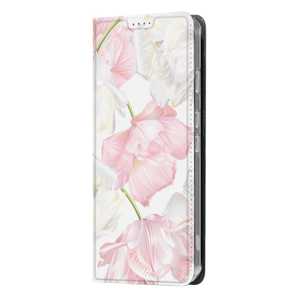 Book Case Google Pixel 9a Lovely Flowers telefoonhoesje bloemen design aanzicht
