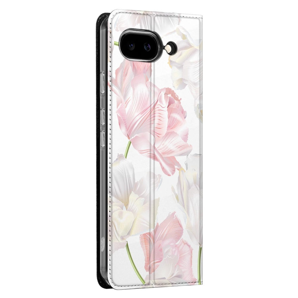 Google Pixel 9a Book Case Lovely Flowers bloemdesign zijkant