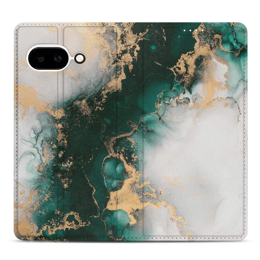 Book Cover Google Pixel 9a Marmer Groen marmergroen design voorkant