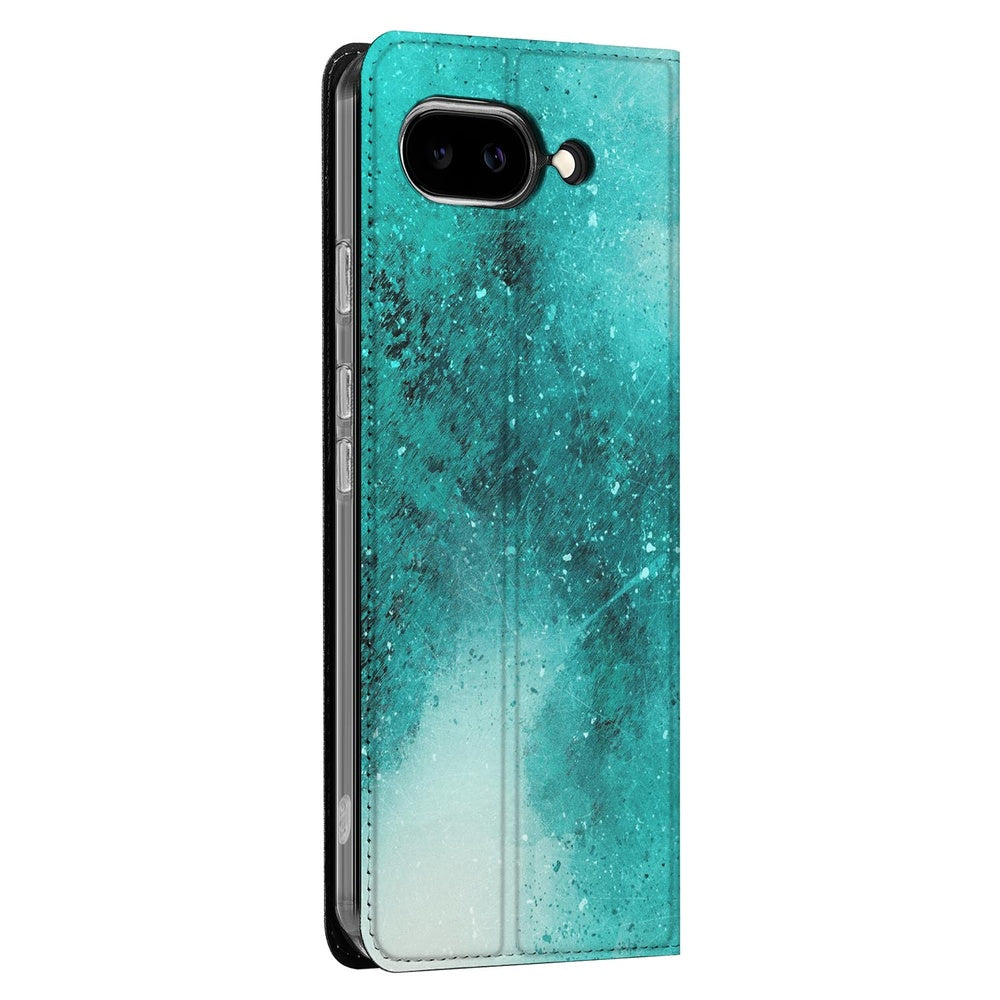 Book Case Google Pixel 9a Painting Blue bookcase turquoise design side view