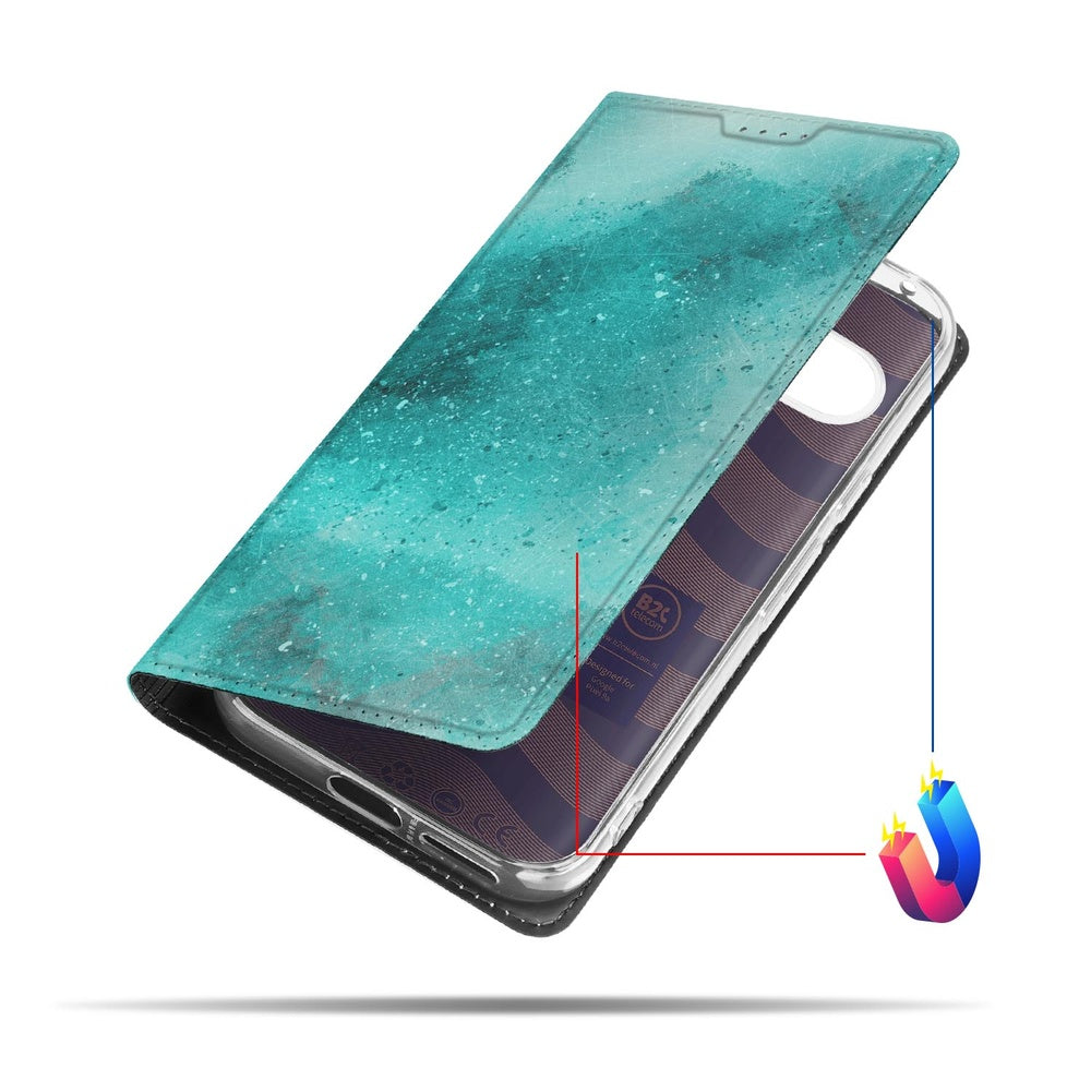 Book Case Google Pixel 9a Painting Blue hoesje turquoise design voorkant