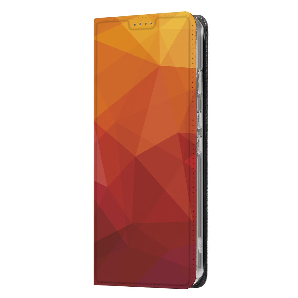 Google Pixel 9a Book Case Polygon Red zijaanzicht