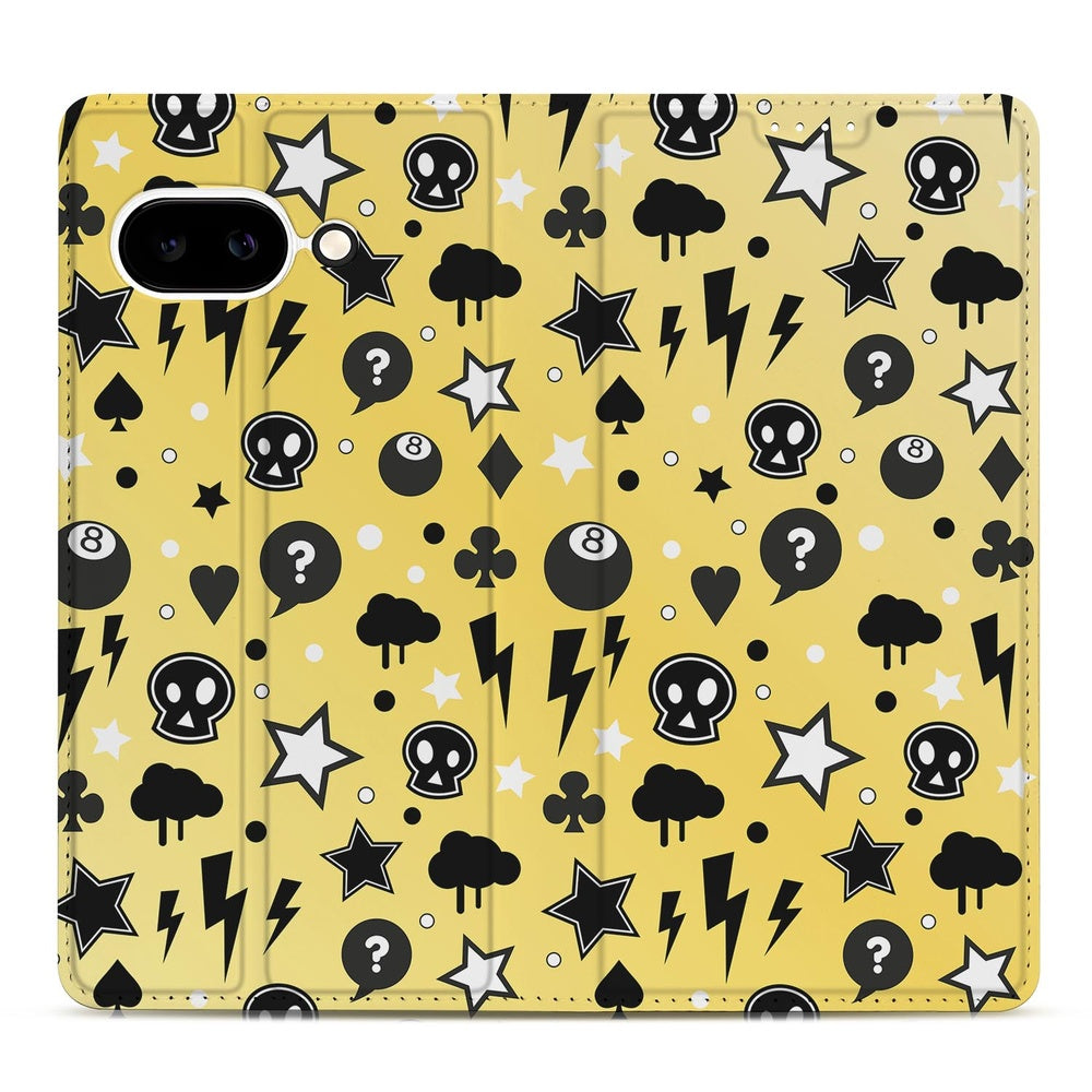 Book Cover Google Pixel 9a Punk Yellow design punk yellow aanzicht