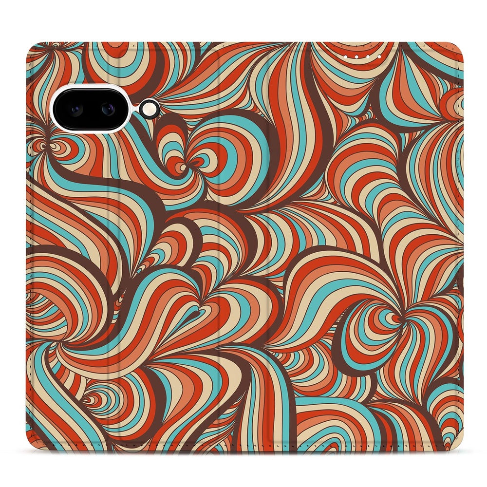 Google Pixel 9a Telefoonhoesje Retro kleurrijk print patroon