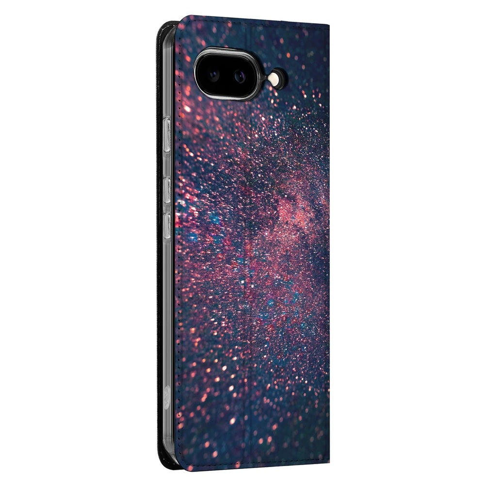 Google Pixel 9a Book Case Google Pixel 9a Stars design sterren paars blauw