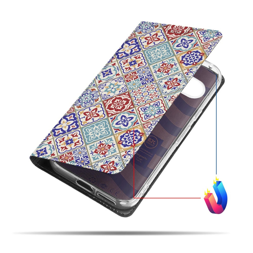 Google Pixel 9a Telefoonhoesje Tiles Color tegelpatroon voorkant