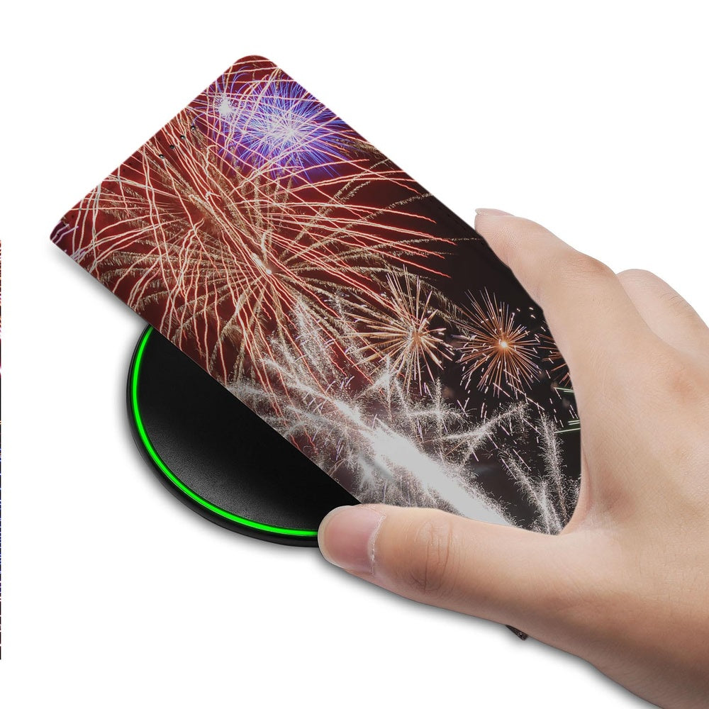 Google Pixel 9a Standcase Hoesje Vuurwerk hand smartphone oplader vuurwerk design