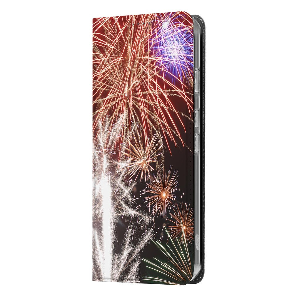 Google Pixel 9a Standcase Hoesje Vuurwerk design vuurwerk aanzicht