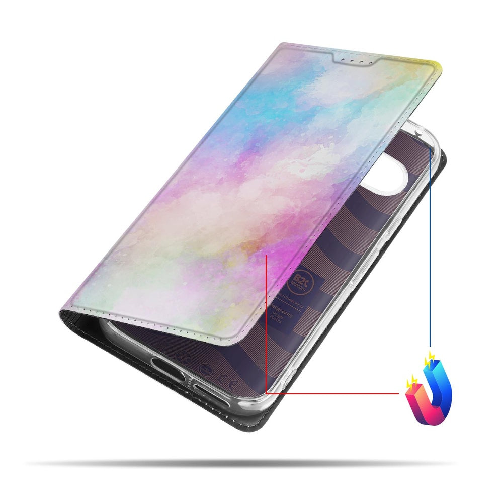 Google Pixel 9a Book Case Watercolor Light book case watercolor light aanzicht