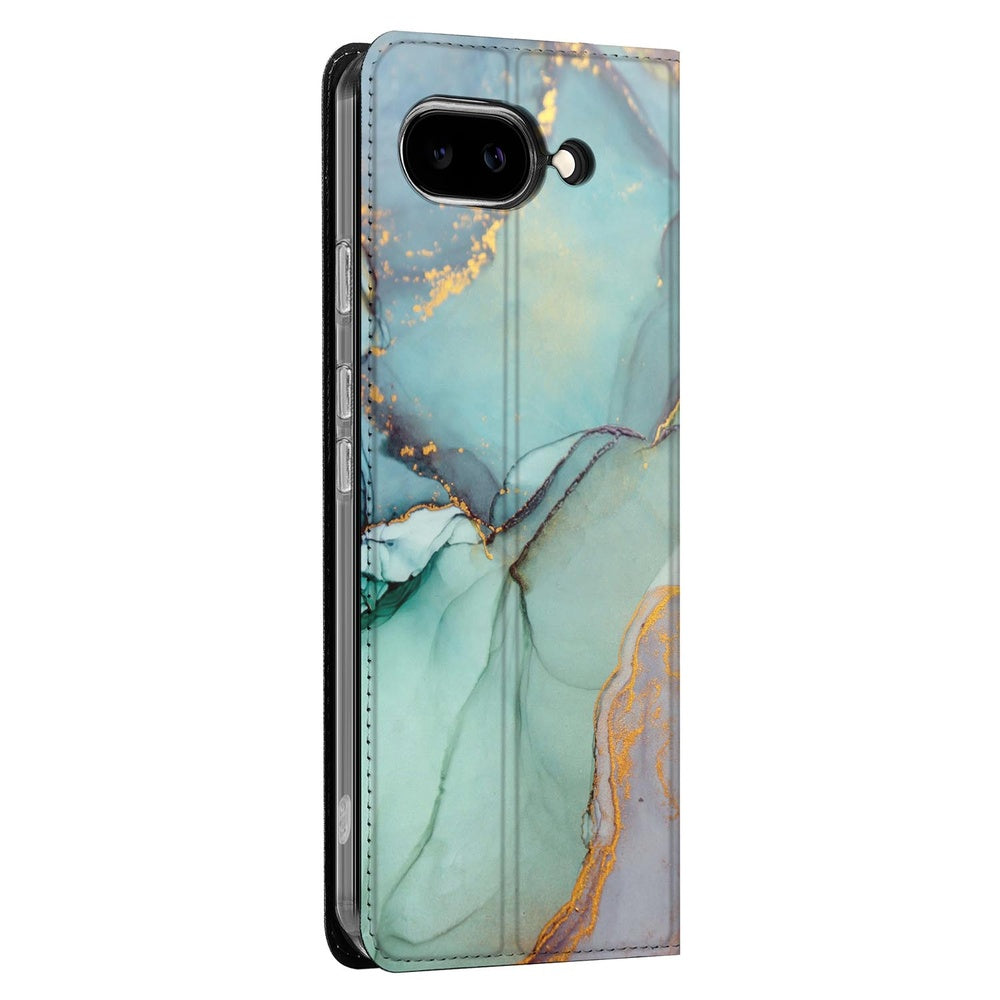 Google Pixel 9a Book Cover Watercolor Mix bookcase zijaanzicht abstracte kleuren