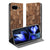 Google Pixel 9a Smart Cover Hoesje Wooden Cubes wallet case houten blokken ontwerp aanzicht